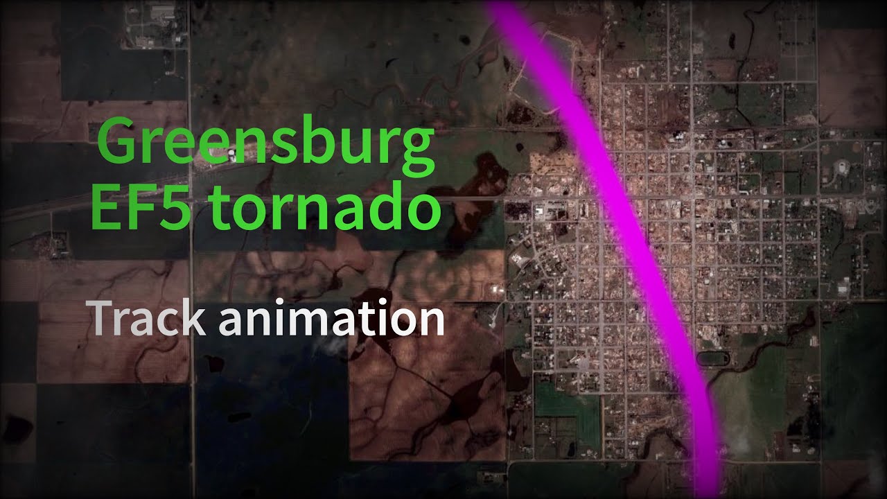 Greensburg, Kansas, EF5 tornado track, May 4, 2007 | Full path reconstruction