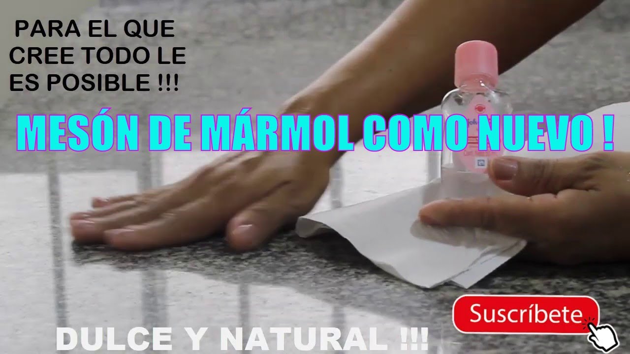 ✅ CÓMO DARLE BRILLO AL MESÓN DE MÁRMOL / Dulce y Natural.