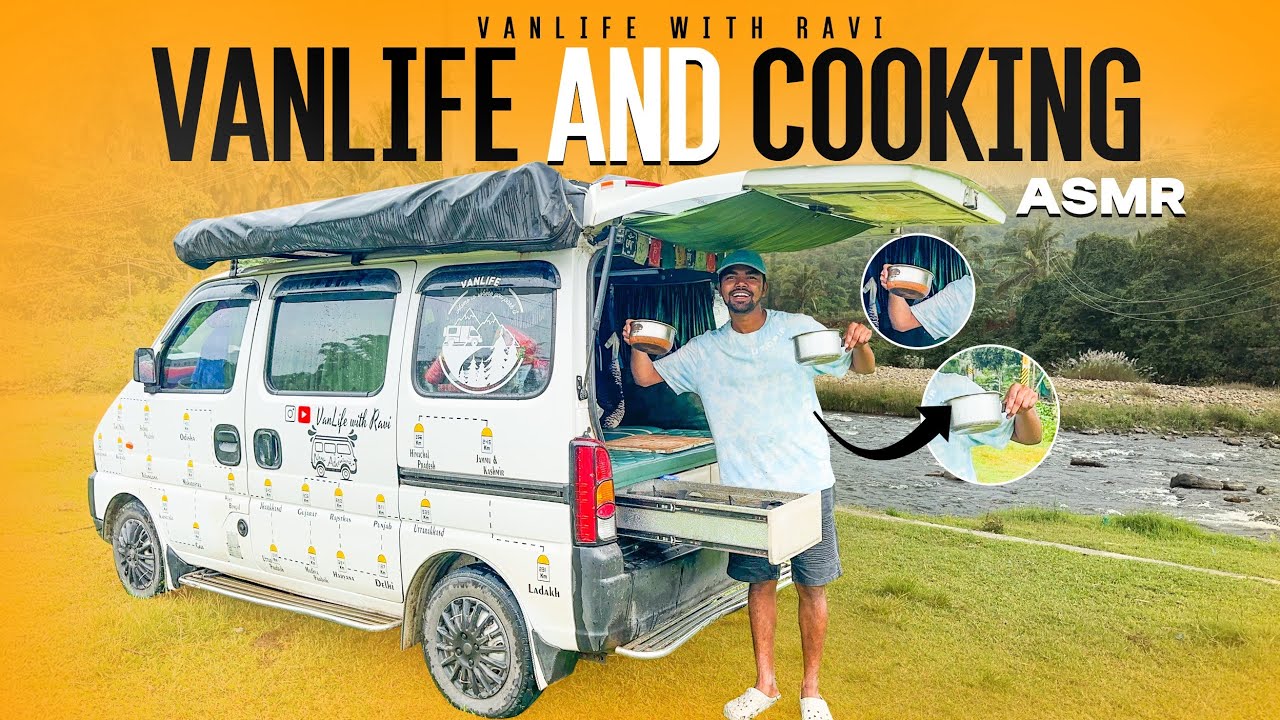 Vanlife cooking 🧑‍🍳❤️ (ASMR) #kerala #vanlifewithravi #vanlifeinindia