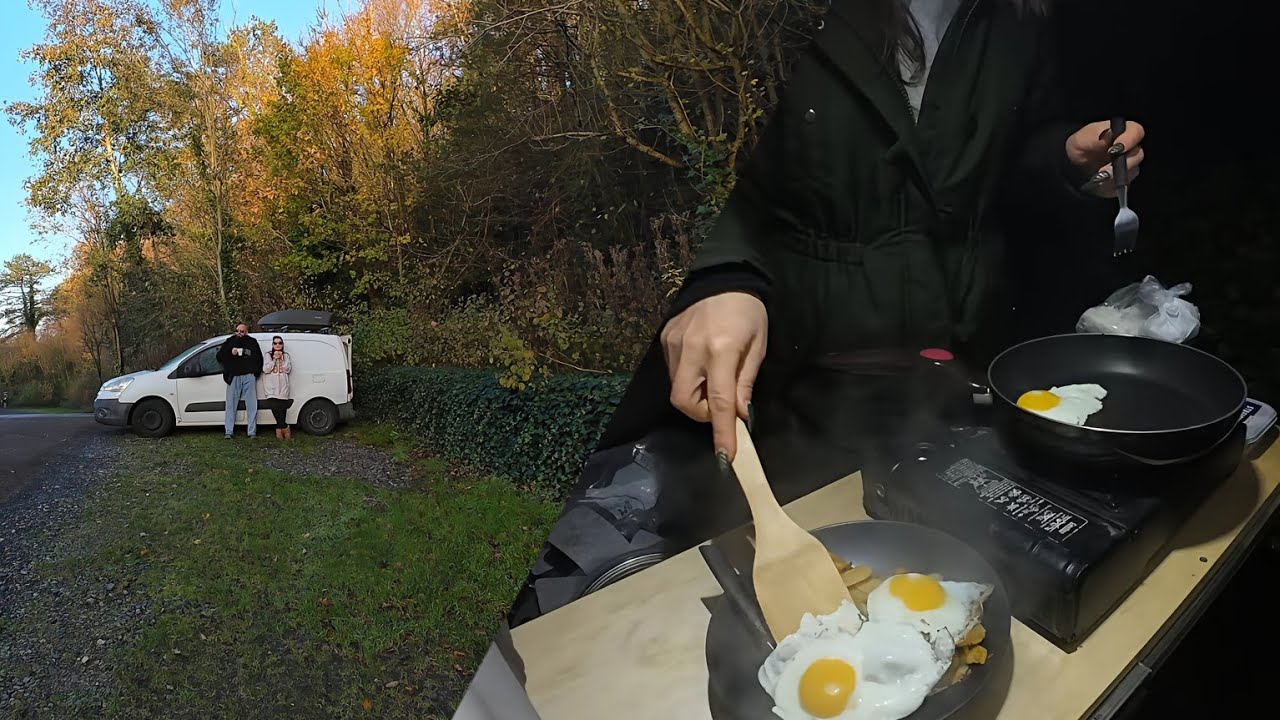 Vanlife Frankreich Etretat: Strandspaziergang & Kochen am Van - ASMR/Musik | Drohnenaufnahmen