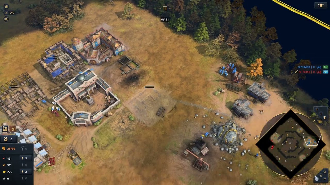 S9E209 Altın 1v1 Sıralı Oyun #aoe4 - Osmanlı vs Fransız - Süvariler ile kamikaze taktiği yaptı