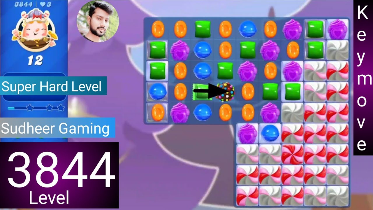 Candy crush saga level 3844। No boosters। Super Hard level। Candy crush 3844 help। Sudheer CC Gaming