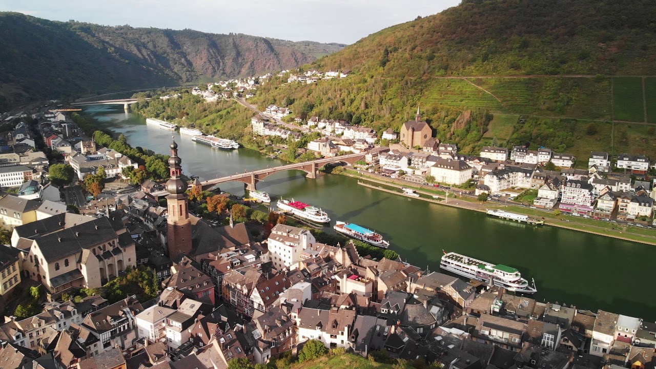 Drone flight, Cochem, Germany