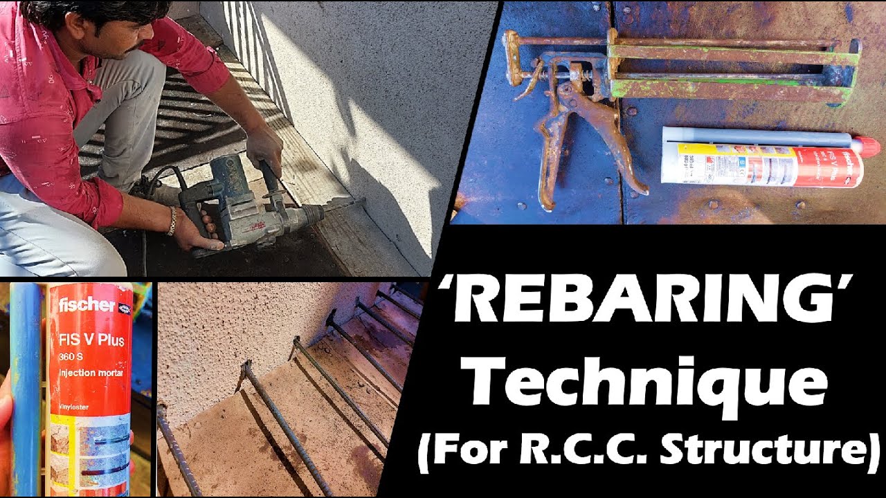 Rebaring Technique for RCC Structure | Rebaring in Concrete Slab | Fischer FIS V Plus Injection