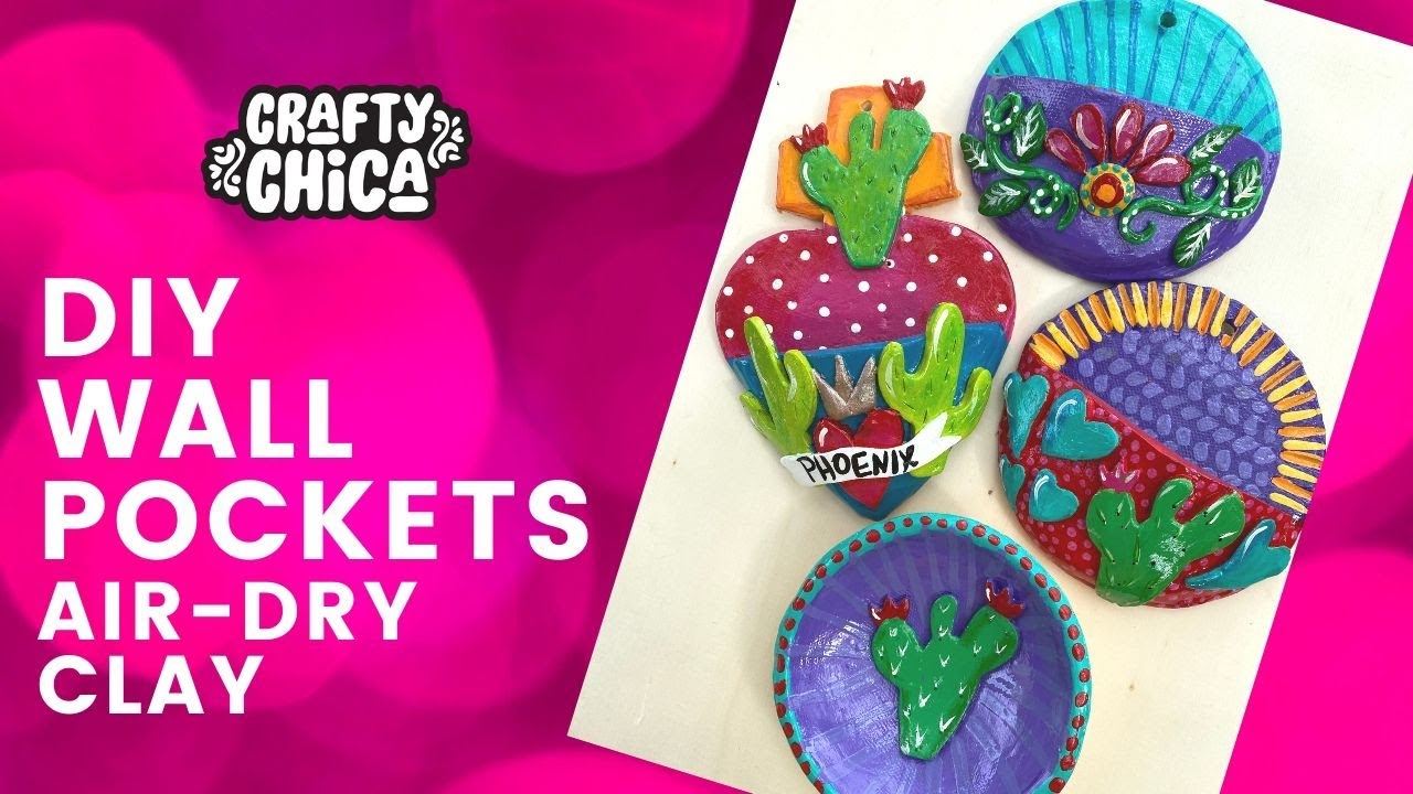 Air Dry Clay: DIY Wall Pocket Making