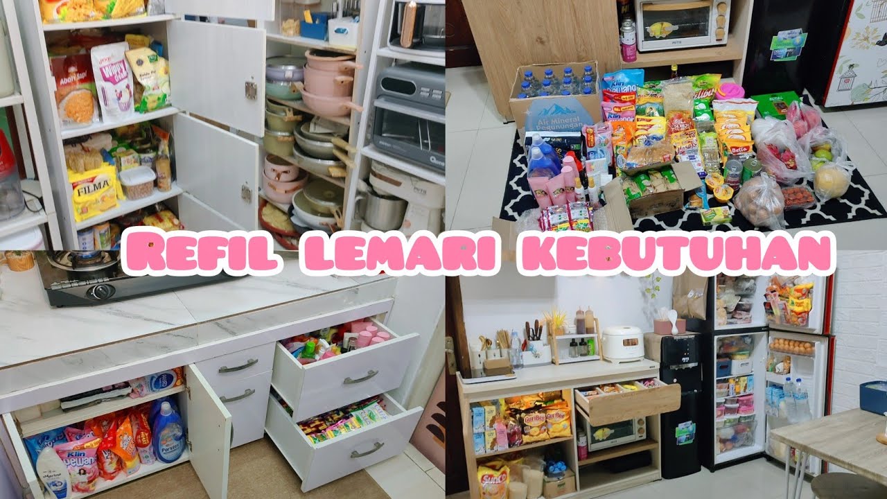 BONGKAR BELANJA BULANAN REFIL KULKAS DAN REFIL LEMARI KEBUTUHAN LAGI 