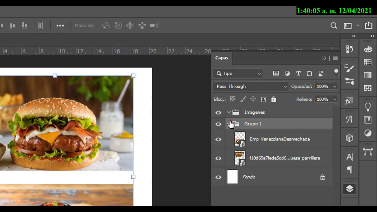 Como agrupar capas en Photoshop