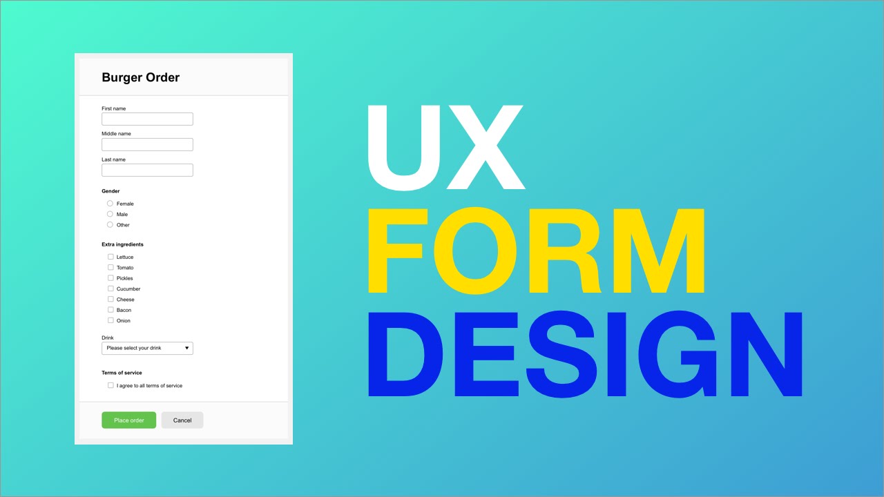 🙅🏻‍♂️ UX • Form Design Basics