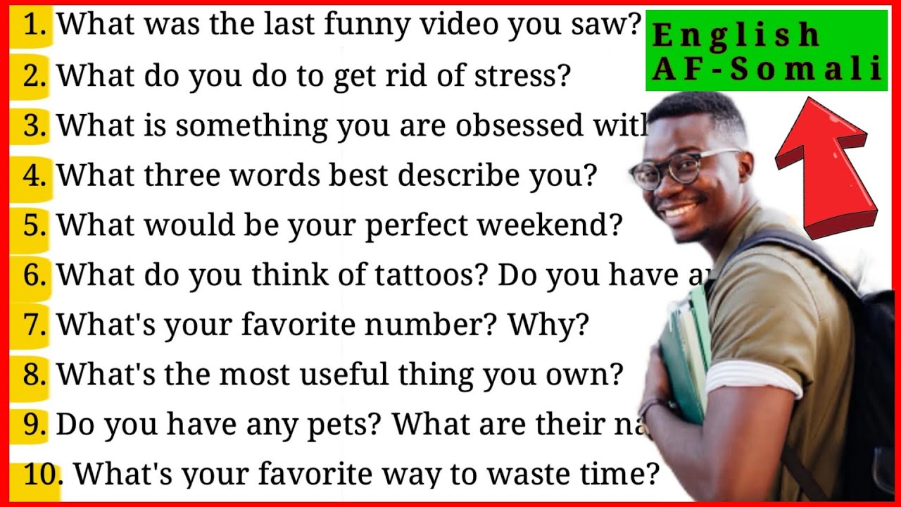 ku Baro English-ka AF-Somali || How to Start a conversation ?