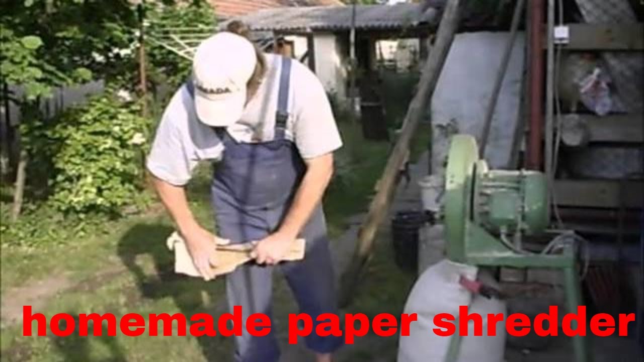 homemade paper shredder