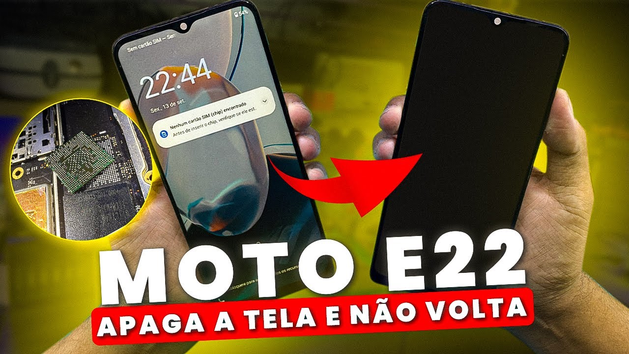Moto E22 Apaga a Tela e Não Volta! (Aprenda Consertar)