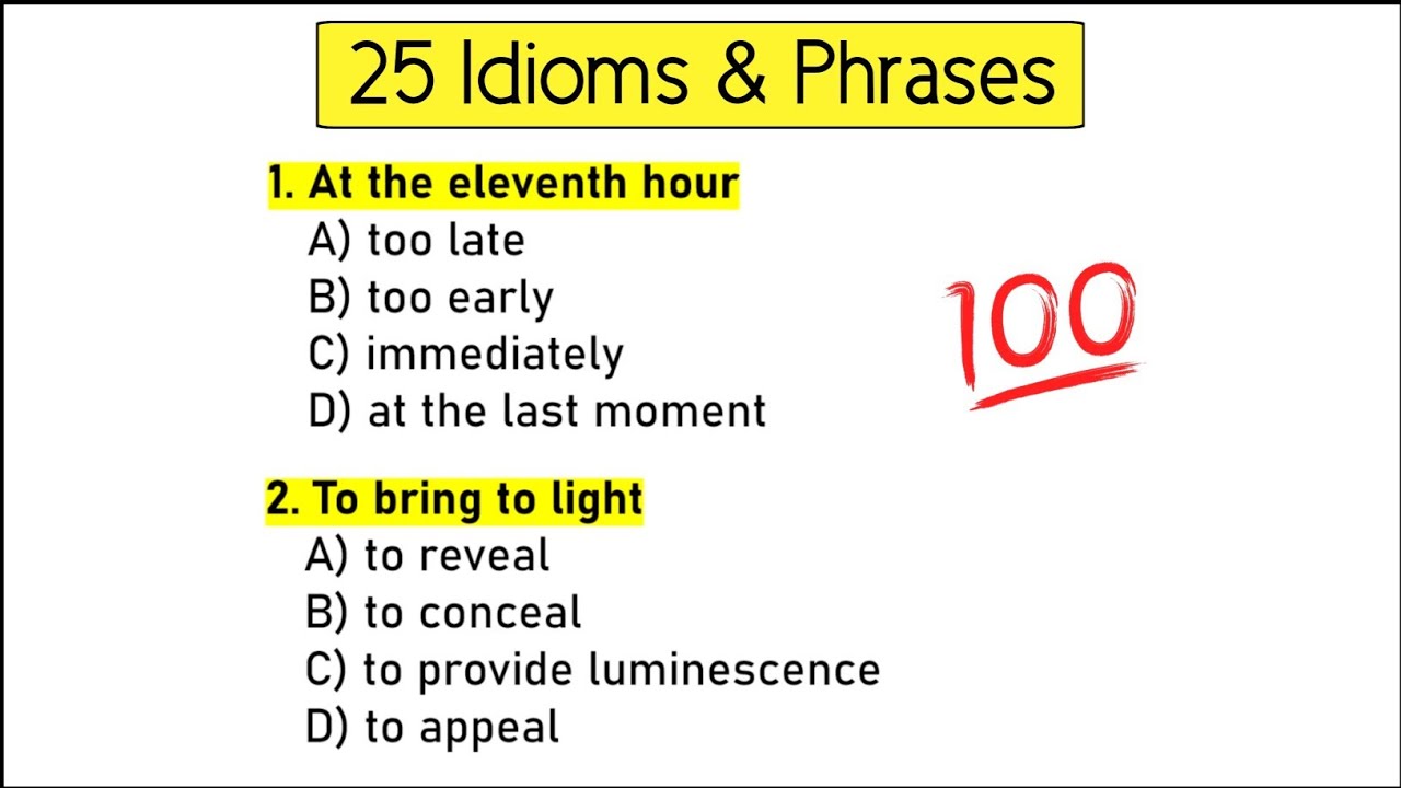 25 Basic Idioms & Phrases | Proper Explanation | Board Exams Questions | Competitive Exams PYQs 