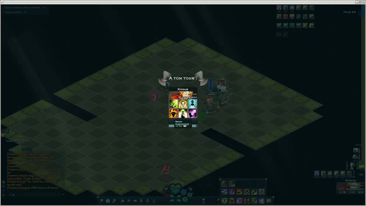 Monocompte Wakfu Gameplay Sacrieur modu 155 Brèche Bonta.