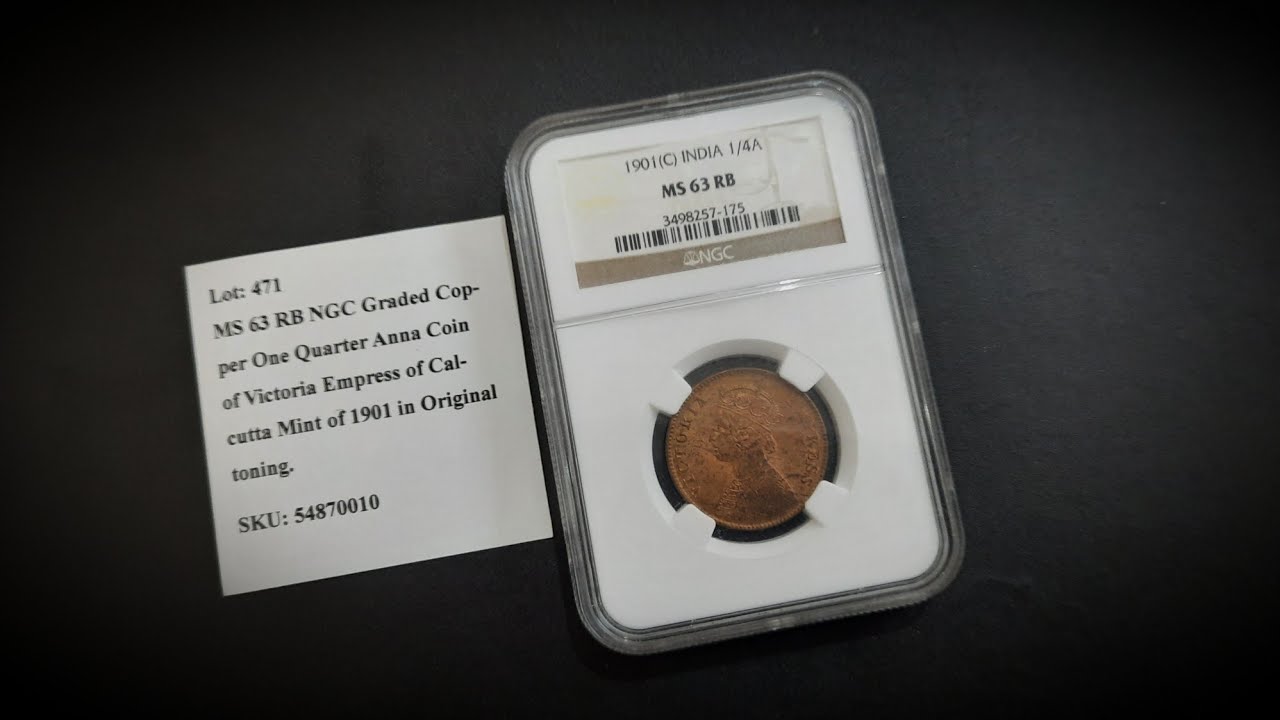 1/4 Anna Coin Victoria Empress, 1901 | NGC Coin