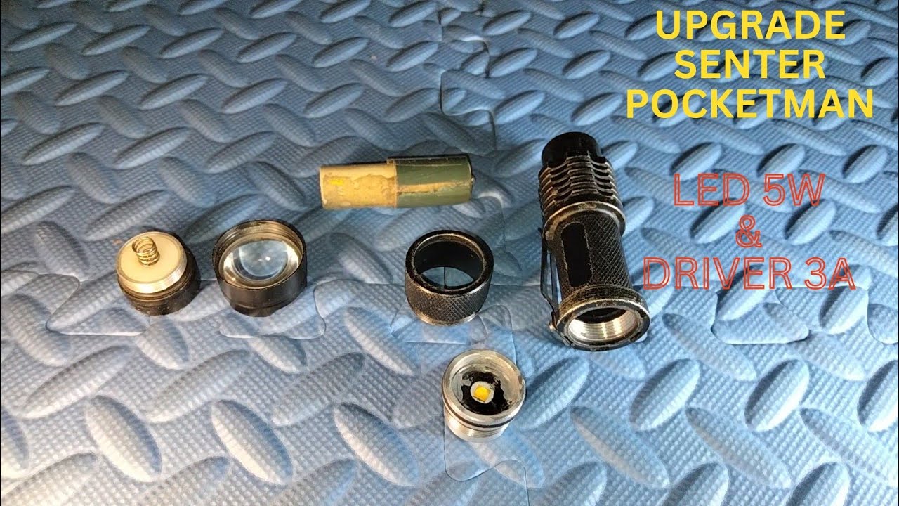 Upgrade senter mini pocketman p1 - LED 5W & DRIVE 3A