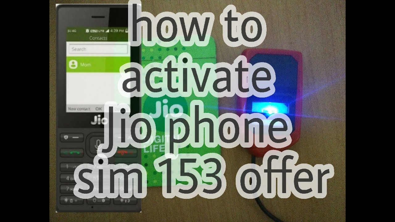 How to activate Jio phone plan sim plan 153