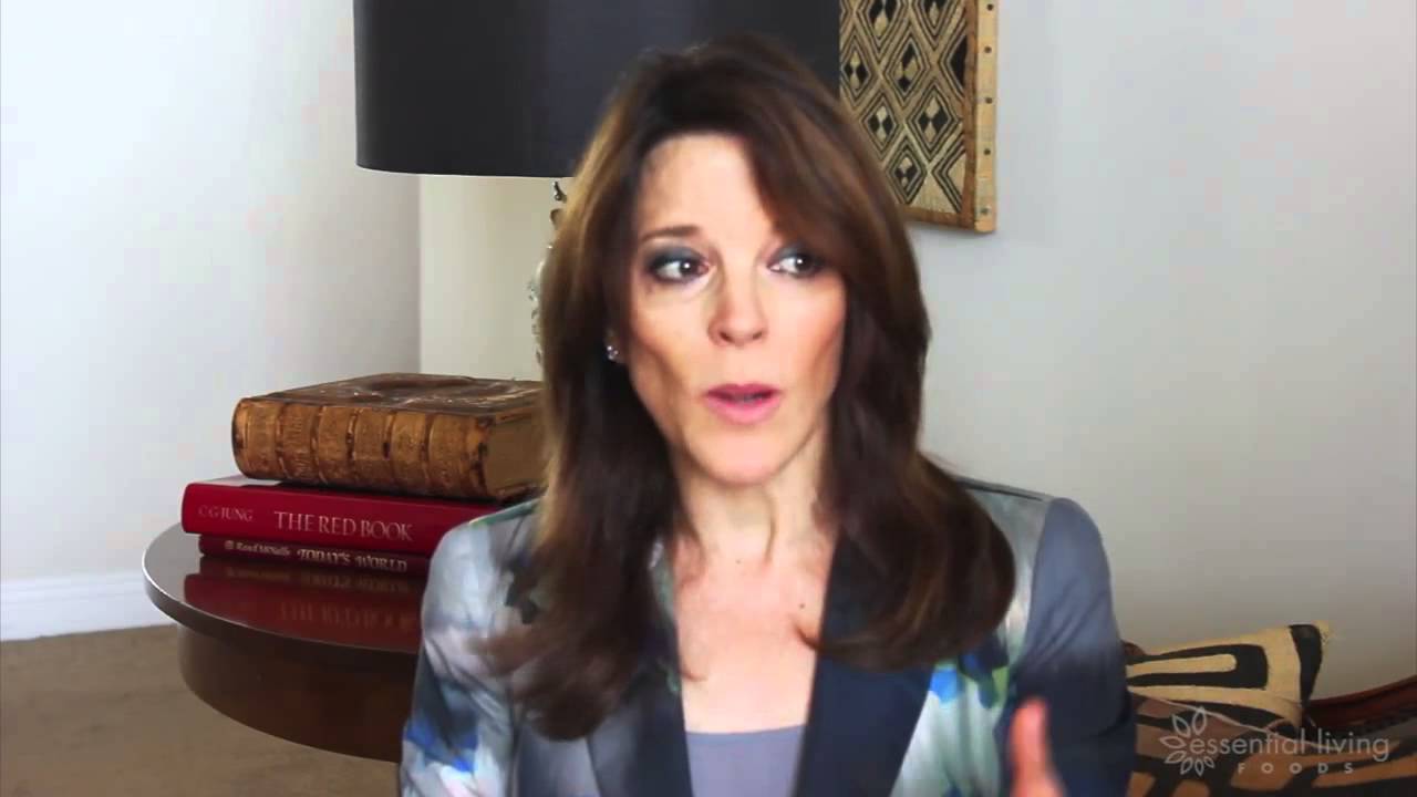Marianne Williamson with  Essential Living Foods