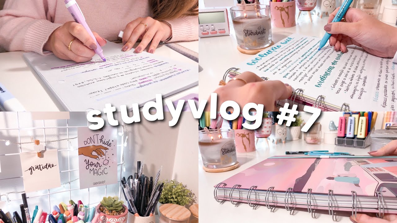 STUDY VLOG #7 | como eu estudo + anotações, motivação, dicas