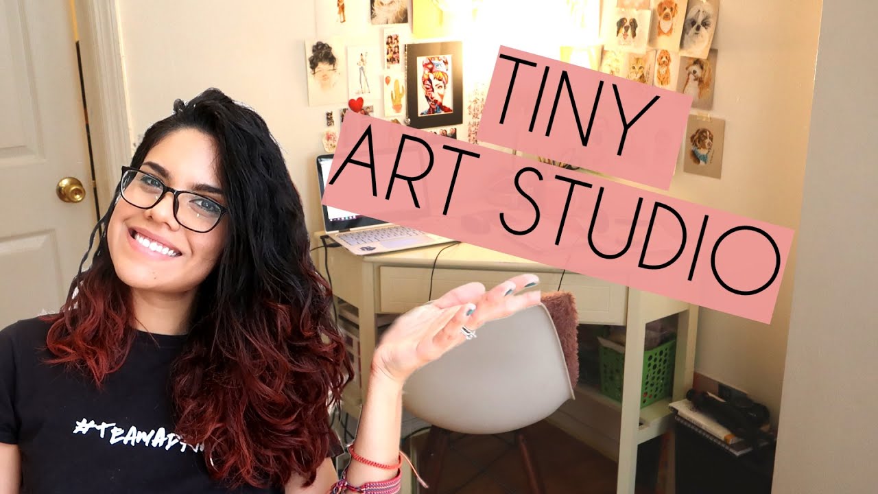 My Tiny ART STUDIO :  NYC Apartment Work-Space Tour 2020 !  🎨