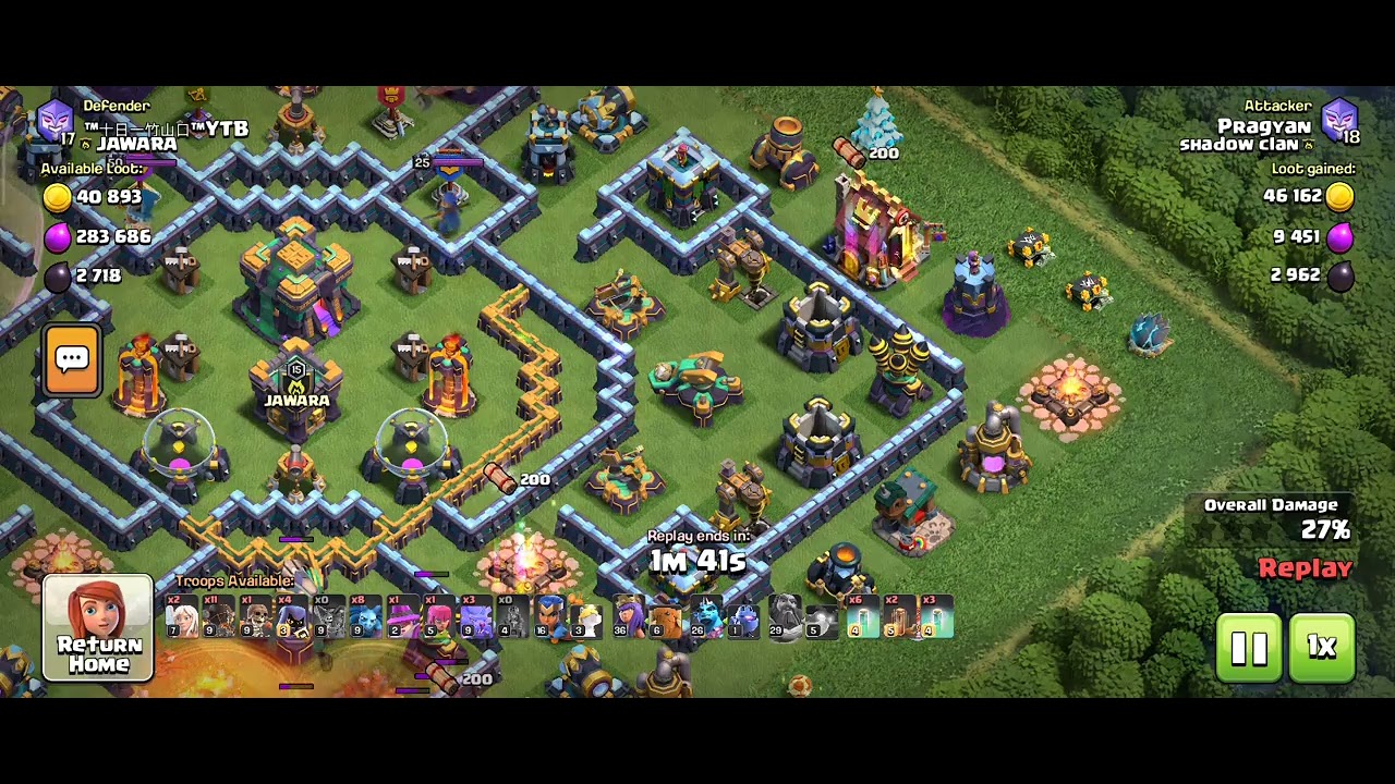 Easiest Townhall 14 Warden and Queen Charge+Fireball Army||Even doesn't require Reinforcements 🤩🤩🤩