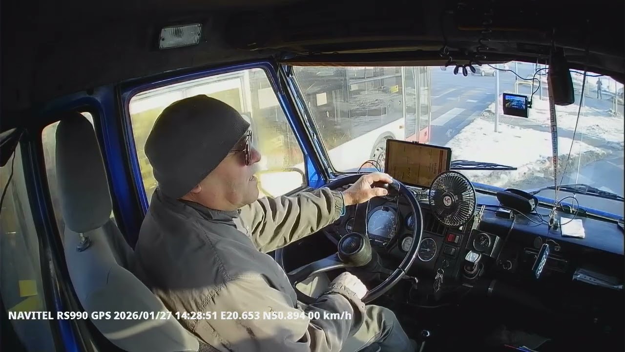 JAZDA STAREM WIDOK Z KABINY