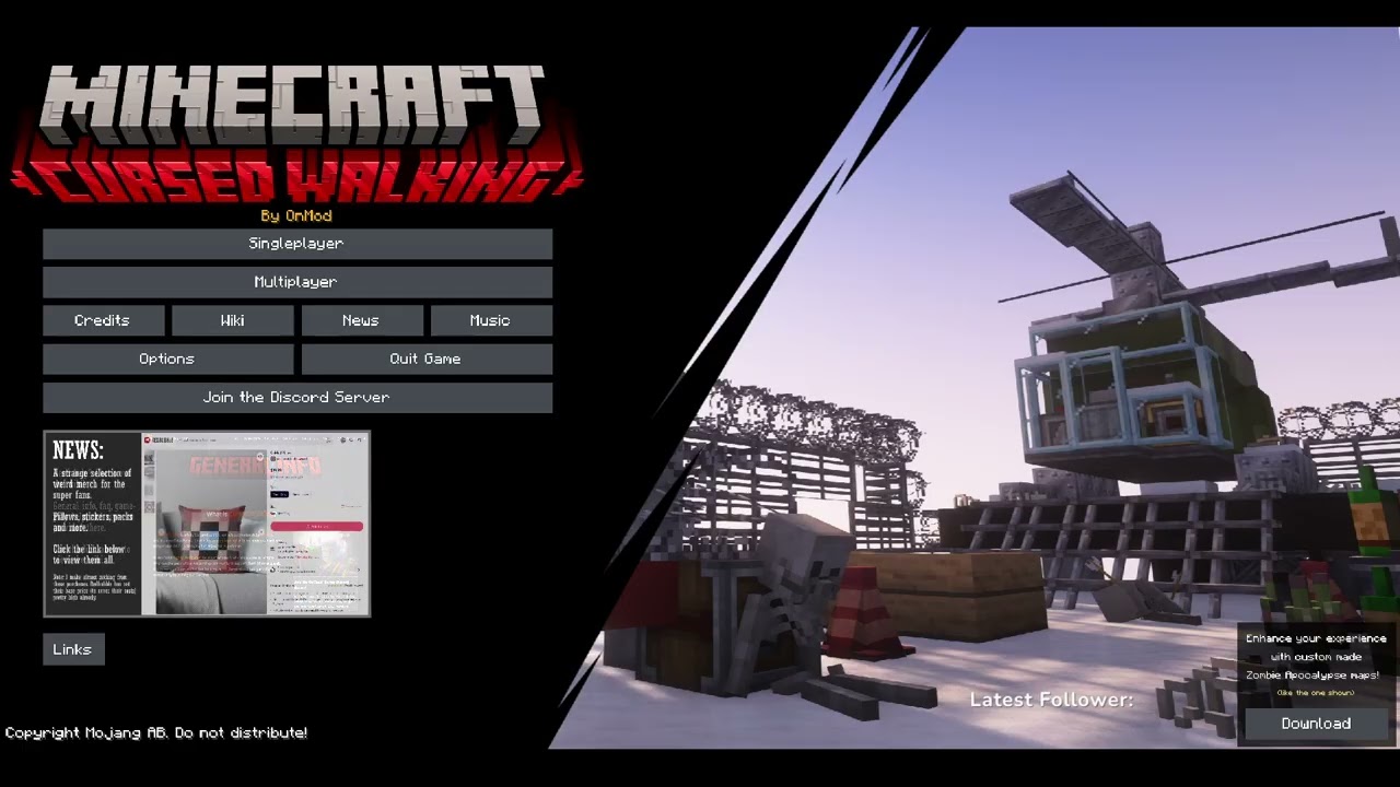 Third stream!!!! Playing Minecraft Cursed Walking