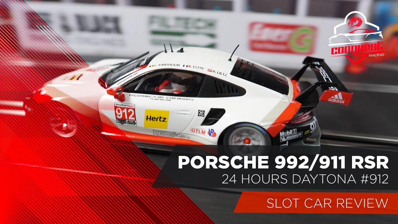 SLOT CAR UNBOXING & REVIEW SC 6241 SCALEAUTO 911 GT3 RSR #912