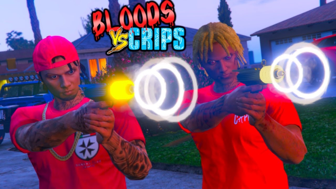 BLOODS VS CRIPS 'RAY GUN #3' GANG WAR (GTA5 SKIT)