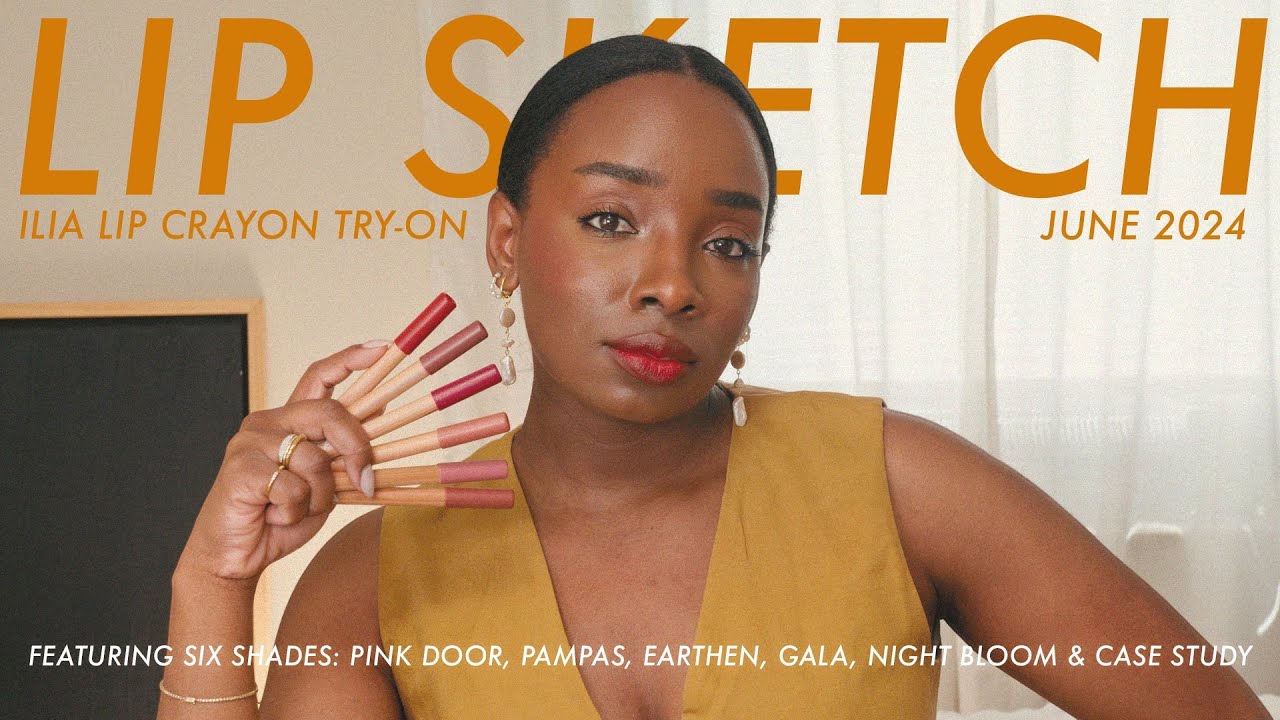 ILIA Lip Sketch Crayon Lip Swatches: Pink Door, Pampas, Earthen, Gala, Night Bloom & Case Study
