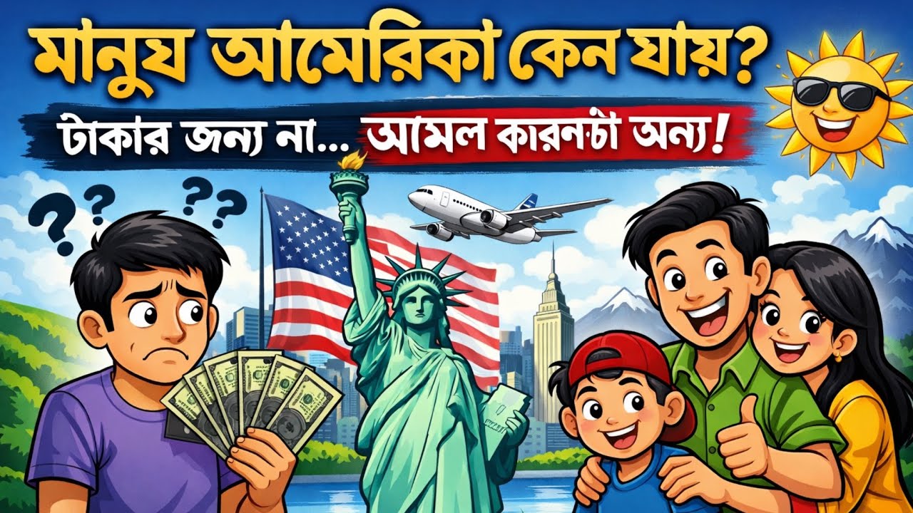 মানুষ আমেরিকা কেন যায়? টাকার জন্য না—আসল কারণটা অন্য || Life in USA 