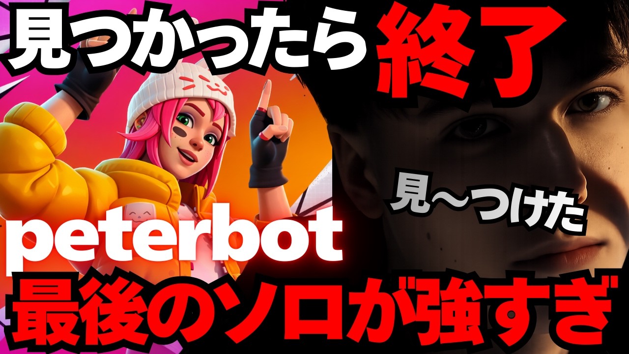 触らぬpeterbotに祟りなし！シーズン最後のソロ大会で出会う敵を全てロビーへ返す【フォートナイト】