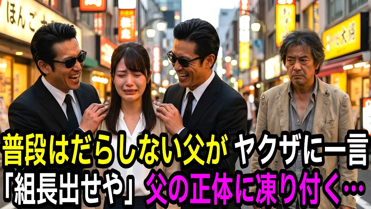 【スカッと】謙虚な高卒OLを囲む男たち。父の「組長出せや」で空気が凍った。【面白きかな人生】
