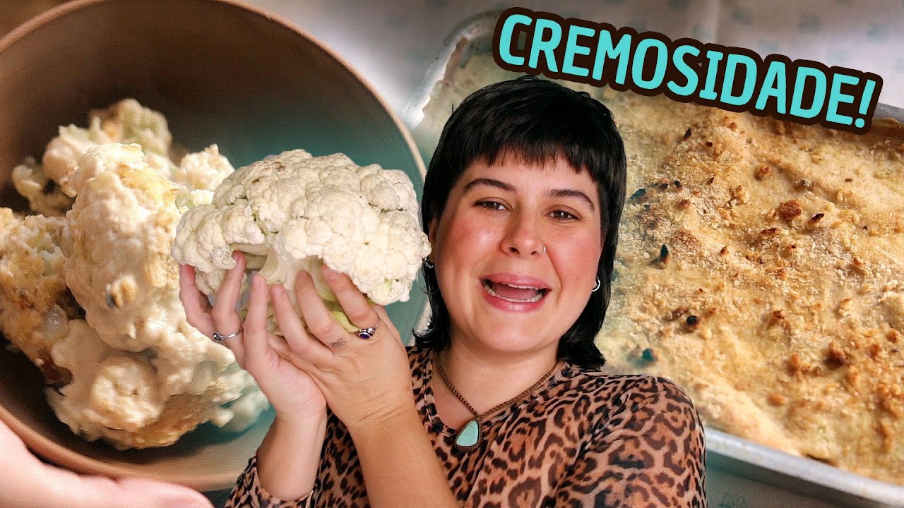 COUVE FLOR GRATINADA CREMOSA VEGANA