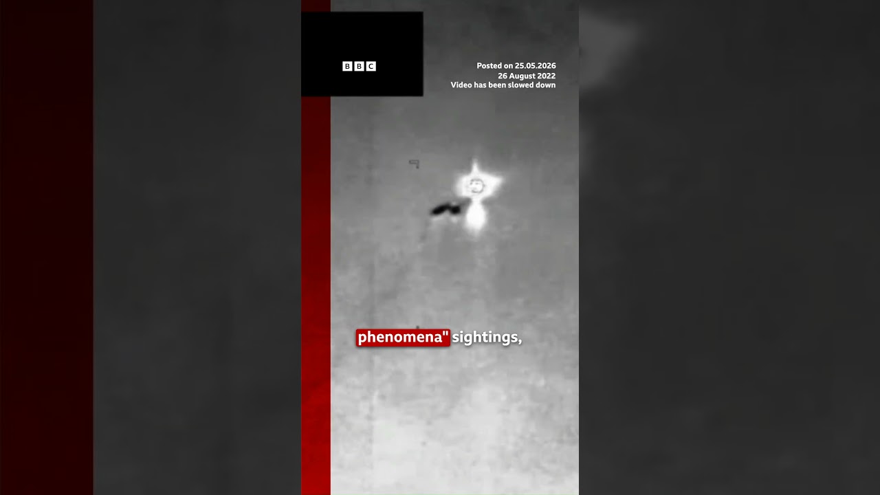 Fighter jet shoots down UFO in newly declassified video. #UFO #US #BBCNews
