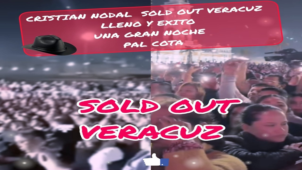 CRISTIAN NODAL CONCIERTO VERACRUZ HOY UNA GRAN NOCHE PAL CORA#cristiannodal#angelaaguilar