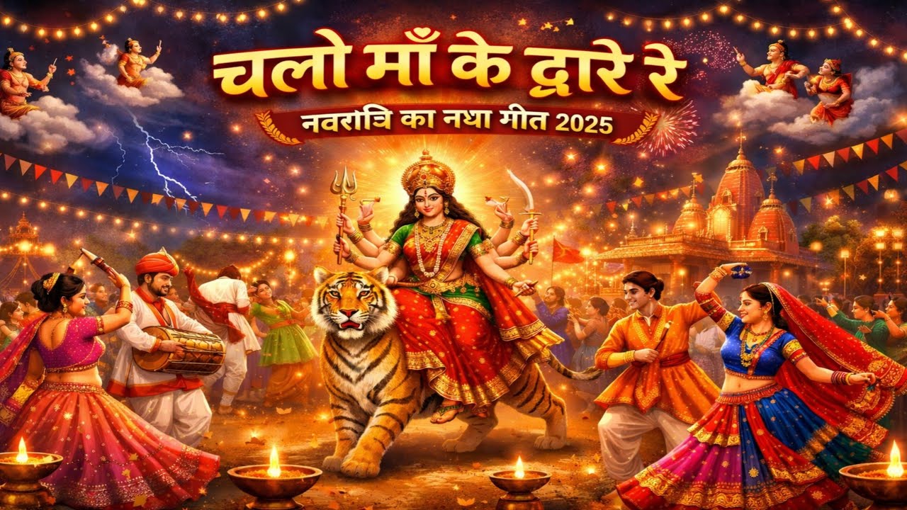 चलो माँ के द्वारे रे | Navratri 2025 Garba Song | Hindi Garba