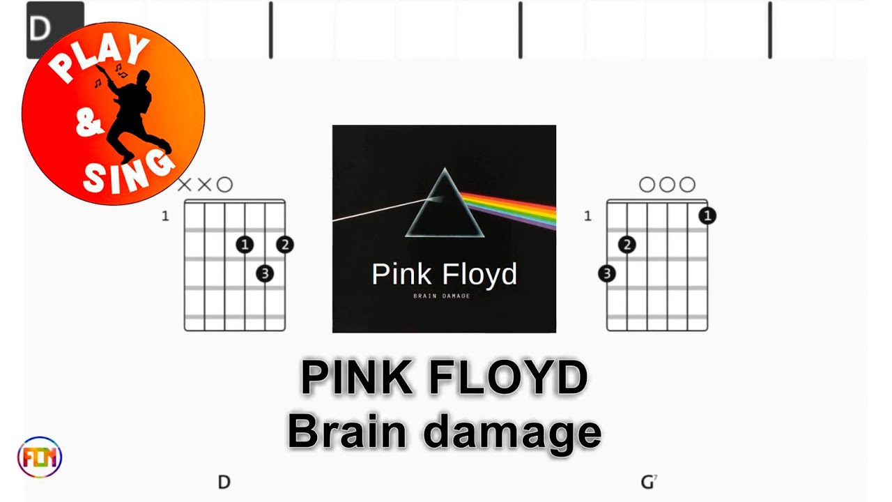 Pink Floyd - Brain Damage | Scrolling Guitar Chords & Lyrics
