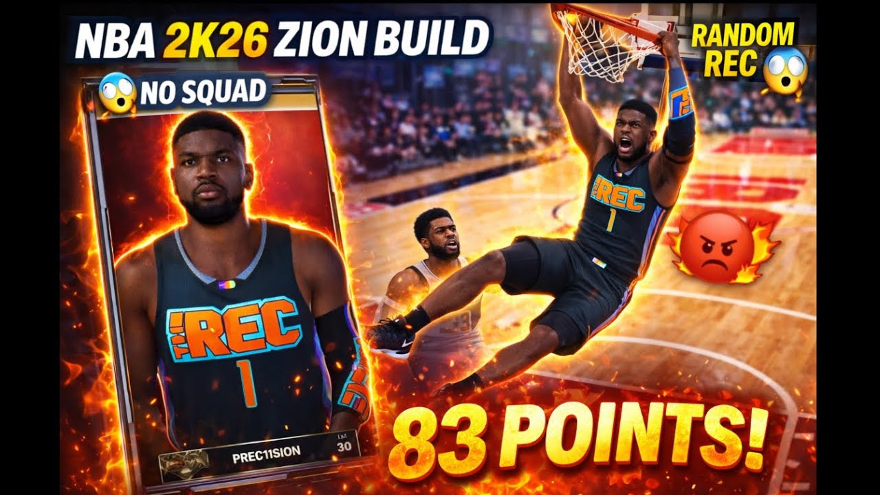 BEST NBA2K26 OFF-BALL ZION BUILD 84 POINTS IN REC GAMEPLAY 