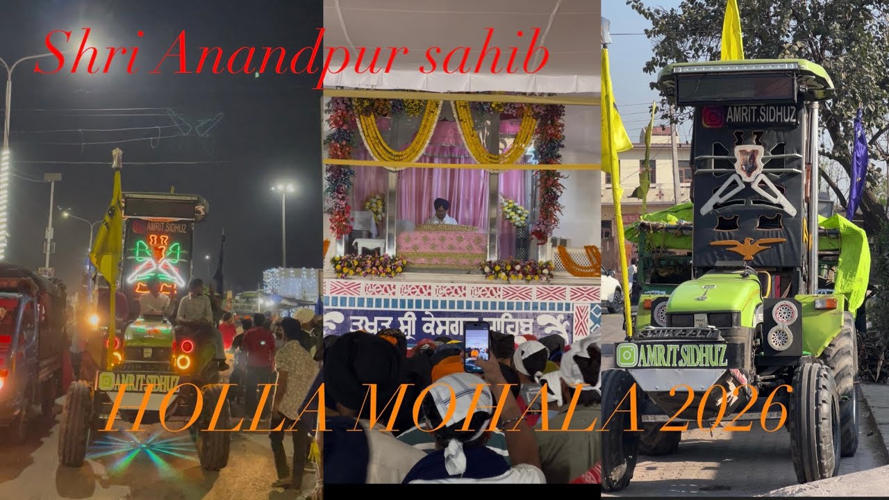 HoLLA mohAlla shri anandpur sahib 2k26 tractor trolley  PREET tractor  SHIKAARI gRouP