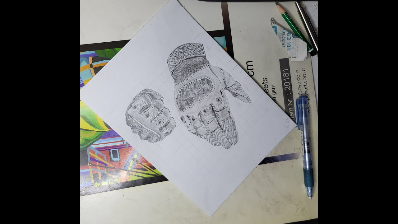 🧬🗑pencildrawing& tutorial &motosiklet eldiveni çizimim *hobim karakalem #art #yeni #Ahmet Kartal 