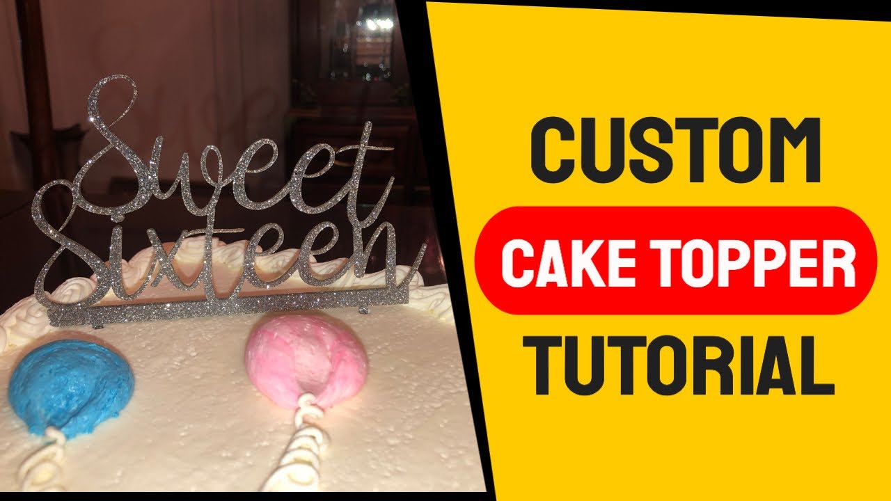 Cake Topper Tutorial - Glowforge Acrylic Project - Illustrator Tutorial - Laser Project