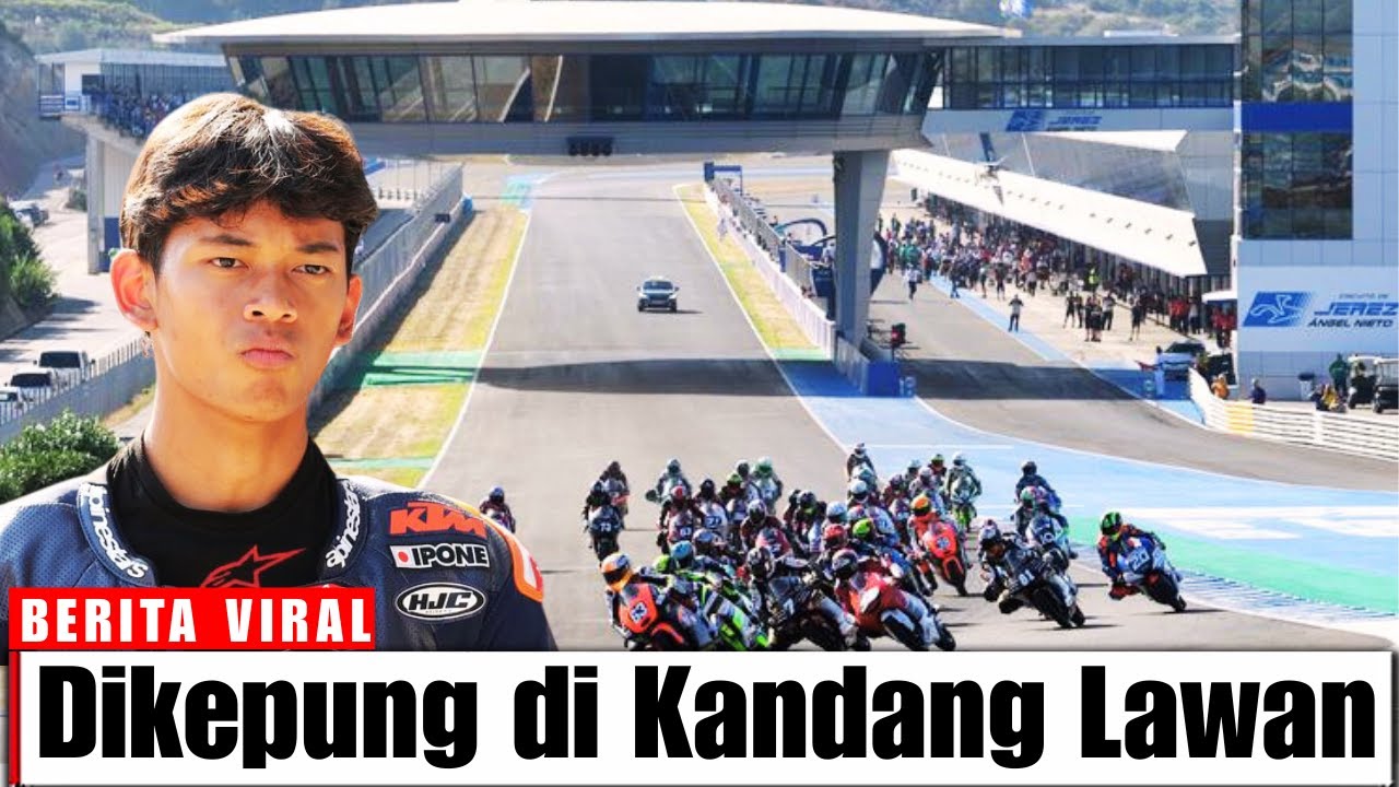 GILA!!Dikepung 4 Pembalap Spanyol di Jerez,Cara Tenang Veda Ega Pratama Ini Mengejutkan Semua Orang🔥