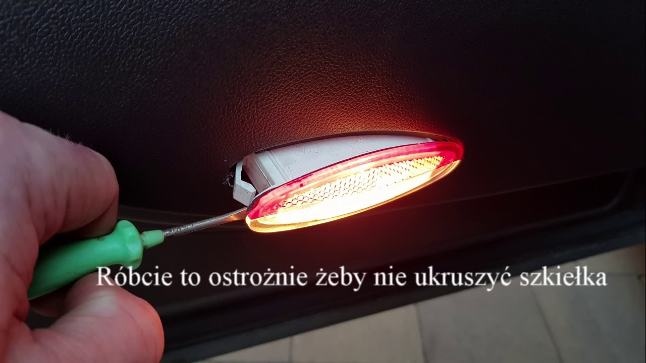 projektory led z logo Renault do Espace V