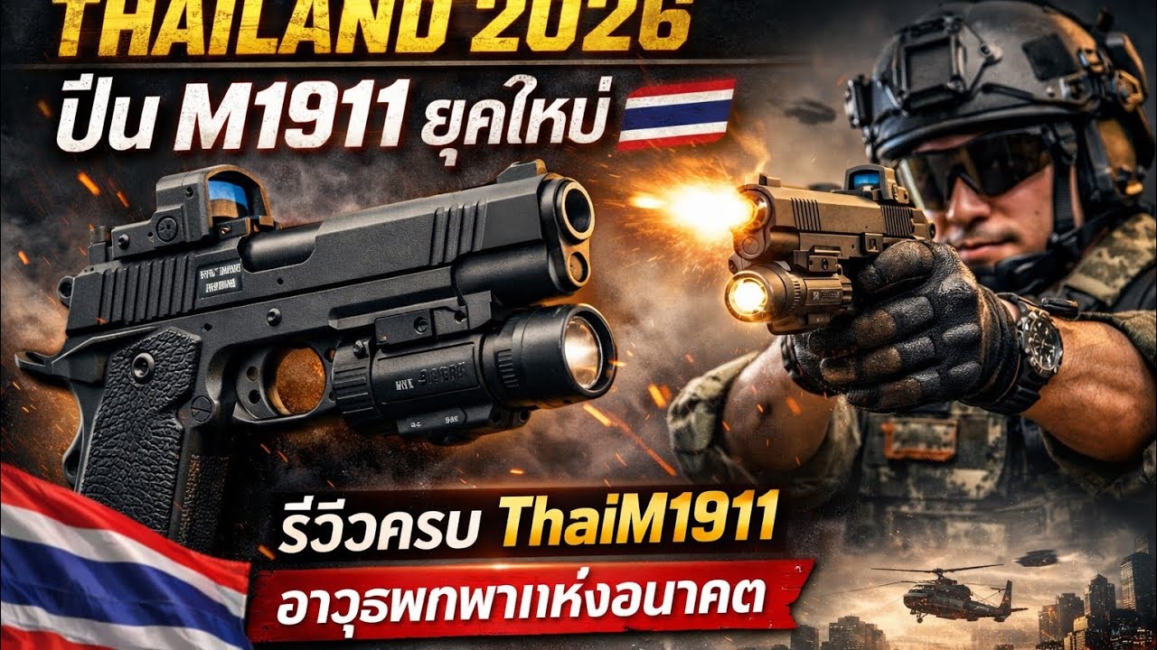 Thailand 2026 ปืน M1911 ยุคใหม่ 🇹🇭 | รีวิวครบ ThaiM1911 อาวุธพกพาแห่งอนาคต