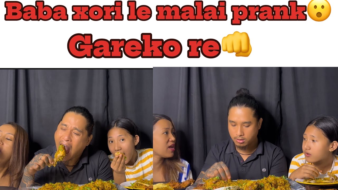 Aaja baba xori le jandai kutai vetyo malai prank garda👊#mukbang #prankvideo #mayagurung9799🖤