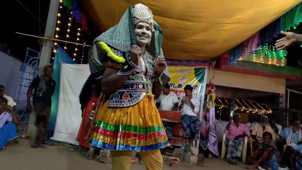 அரவான் களபலி தெருக்கூத்து அரவான் வேடத்தில் தங்கவேல் அவர்கள்