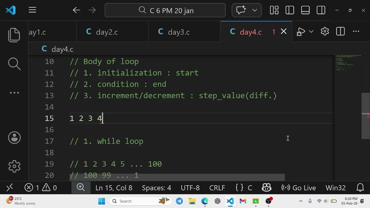 Loop intro, Type of loop, Body of loop, While loop