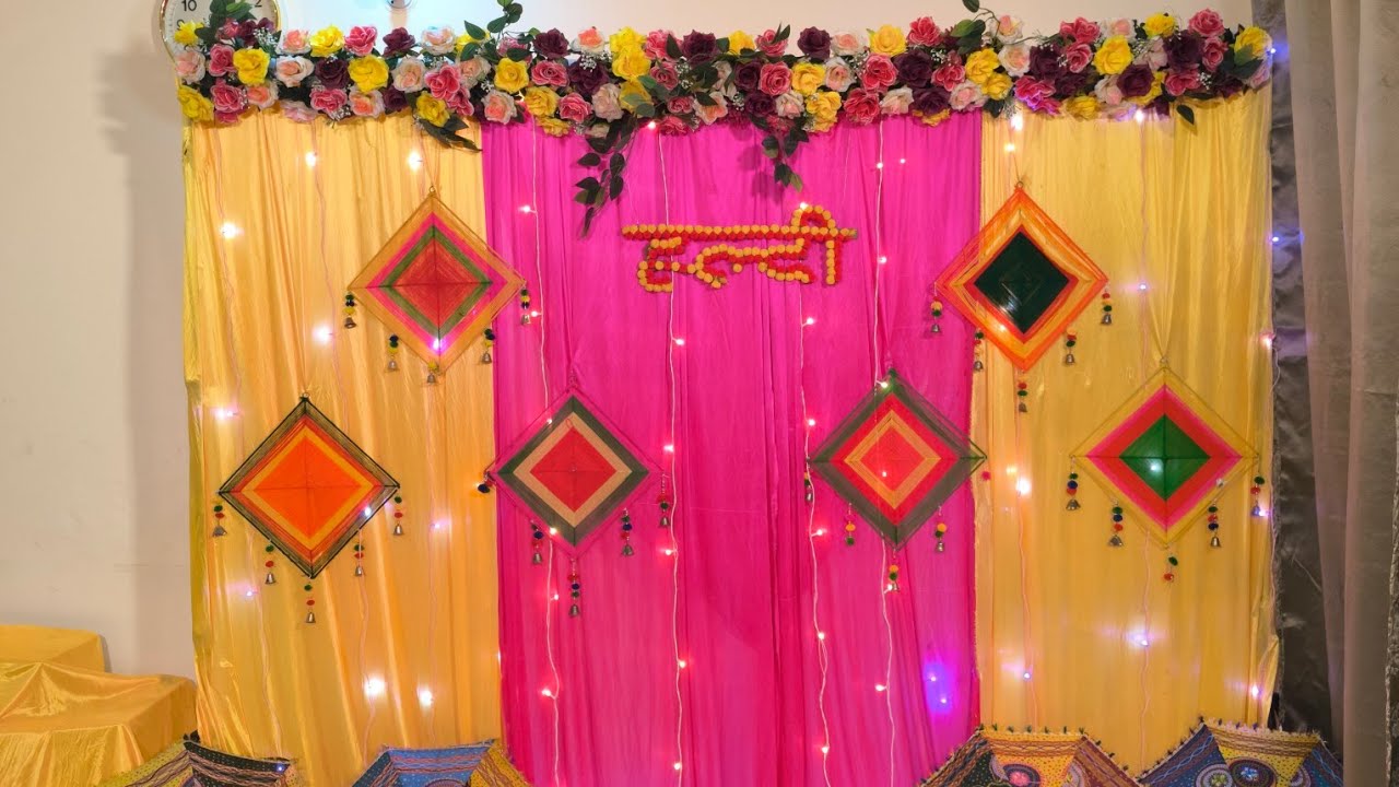 Haldi setup || wedding decoration || 💐