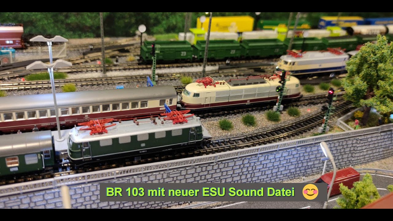 Modelleisenbahn Spur N,  Fahrvideo BR 103, mit neuem ESU Sound