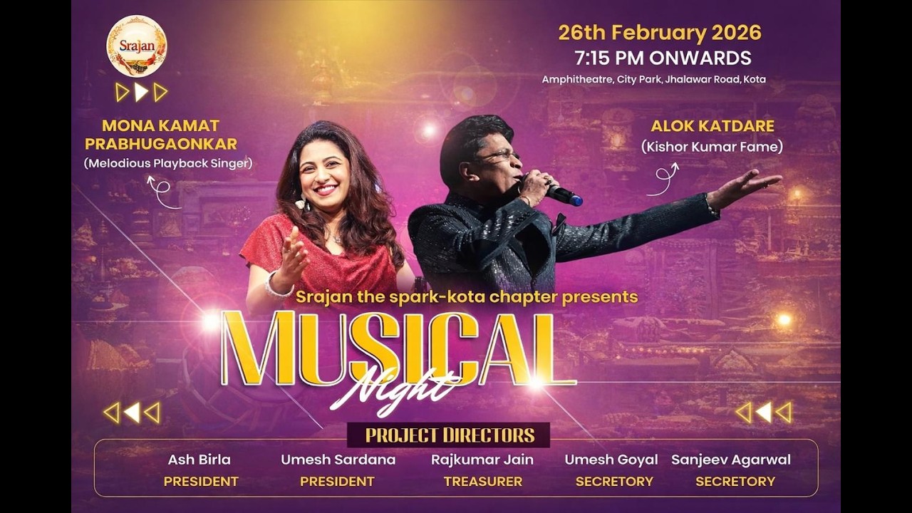 Musical Night with Alok Katdare and Mona Kamat , By Srajan The Spark , Kota Chapter